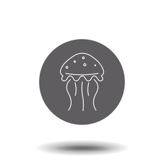 Jellyfish linear icon. Jellyfish concept stroke symbol design. Thin graphic elements vector illustration, outline pattern on a white background, eps 10.