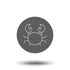 Crab line icon. Crustaceans, claw, shell. Seafood concept. Can be used for topics like shellfish, wildlife, beach, sea food market