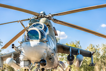 military helicopter flying during exercise performing a military demonstration