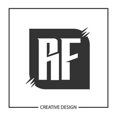 Initial Letter RF Logo Template Design Vector Illustration