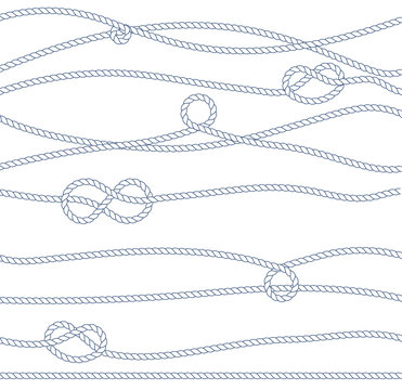 Marine Rope Seamless. Pattern Nautical Knot, Straight Cord Marine Twine  Ropes Ornament Wallpaper Template Stock Vector - Illustration of hawser,  background: 147374780