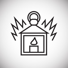 Christmas lantern thin line on white background icon