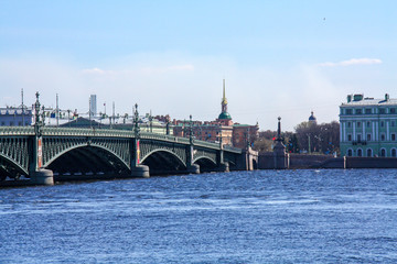 Fototapeta na wymiar Saint-Petersburg. Neva. Troitsky bridge.