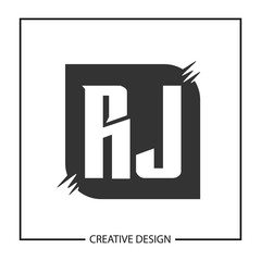 Initial Letter RJ Logo Template Design Vector Illustration