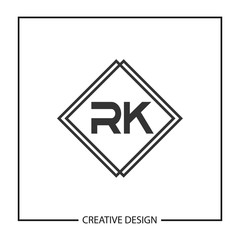 Initial Letter RK Logo Template Design Vector Illustration