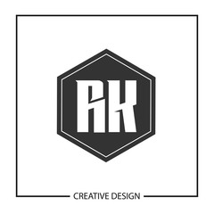 Initial Letter RK Logo Template Design Vector Illustration