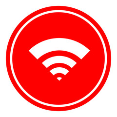 Wi Fi icon vector illustration on red background