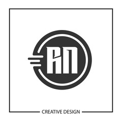 Initial Letter RN Logo Template Design Vector Illustration