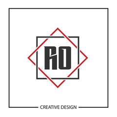 Initial Letter RO Logo Template Design Vector Illustration