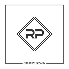 Initial Letter RP Logo Template Design Vector Illustration