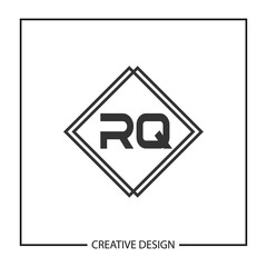 Initial Letter RQ Logo Template Design Vector Illustration