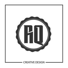 Initial Letter RQ Logo Template Design Vector Illustration