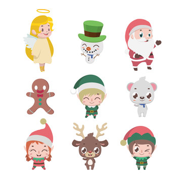 Collection of various Christmas characters