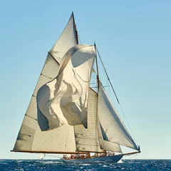 Papier Peint photo Lavable Naviguer Sailing yacht race. Yachting. Sailing. Regatta. Classic sail yachts 