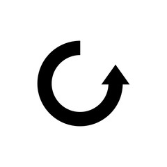 Refresh icon simple flat style vector illustration