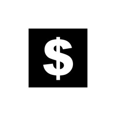 Dollar icon simple flat style vector illustration