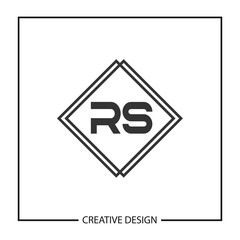 Initial Letter RS Logo Template Design Vector Illustration