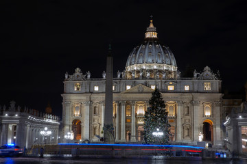 Fototapeta na wymiar Vatican square at Christmas time