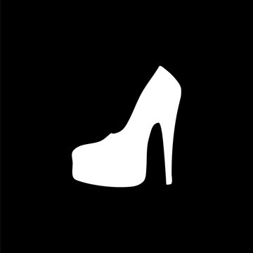 High hell woman shoe icon simple flat style vector illustration