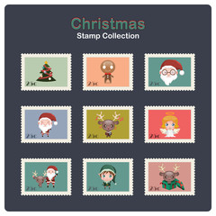 Collection of Christmas stamps