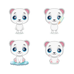 Cute little polar bear mascot