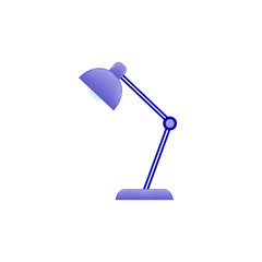 Table lamp icon. Office working equipment. Reading lamp sign on a white background for design.