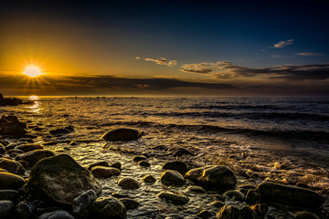 Obraz premium Sonnenuntergang am Meer