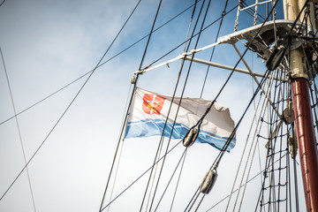 Gdynia (Poland) - details of Polish sail frigate. 