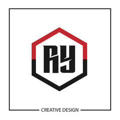 Initial Letter RY Logo Template Design Vector Illustration