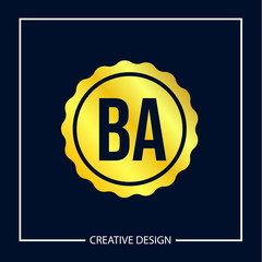 Initial Letter BA Logo Template Design Vector Illustration