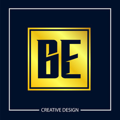 Initial Letter BE Logo Template Design Vector Illustration
