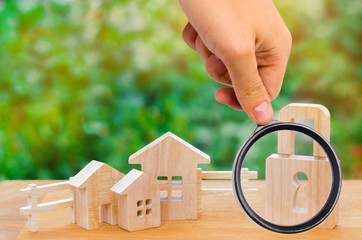 wooden houses with a lock. security in the city / region. Confiscation of property for debts....