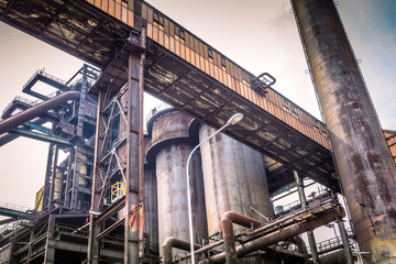 Industrial architecture of ironworks in Lower Vitkovice, Ostrava town, Czech Republic, Europe.