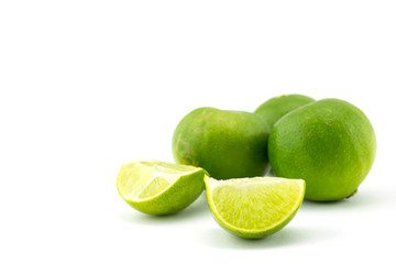 Lime on a white background.