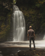 checking out the waterfall