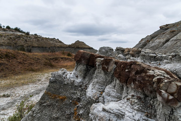 Rugged Landscapes of Theodore Roosevelt National Park in Autumn 