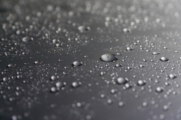 Waterdrops on silver sureface