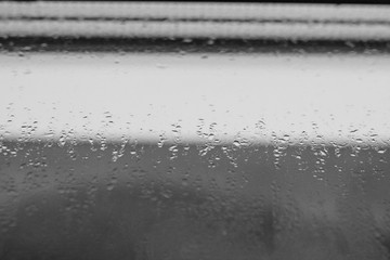 Due to the high humidity of the room and the poor ventilation inside the building, condensation appears on the windows