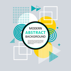 Abstract circle geometric pattern designs and backgrounds. Use for modern design, cover, template, decorated, brochure, flyer, Vector.