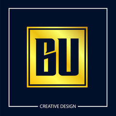 Initial Letter BU Logo Template Design Vector Illustration