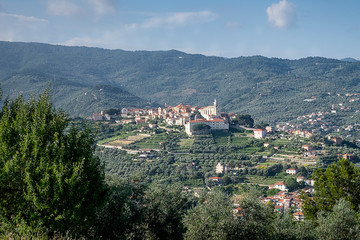 View over Diano Castello Ligurie Italy 