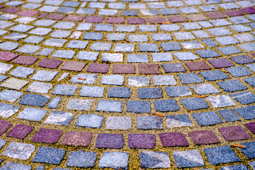 Pavement urban colored pavement.