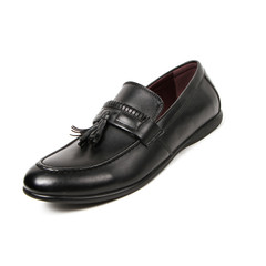 Office leathers man shoes isolated on white