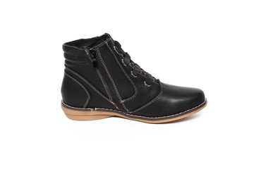 Women's demi-season shoes leather isolated on white background