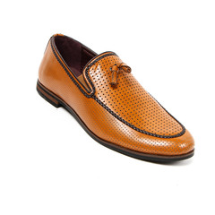 Office leathers man shoes isolated on white