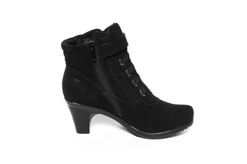 Women's demi-season shoes leather isolated on white background