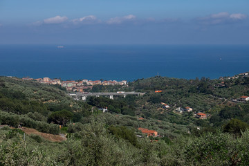 Obraz premium View Coast near Imperia Italy