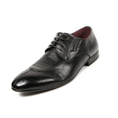 Office leathers man shoes isolated on white