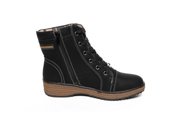 Women's demi-season shoes leather isolated on white background