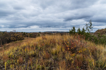 Landscapes of Theodore Roosevelt National Park in Autumn 